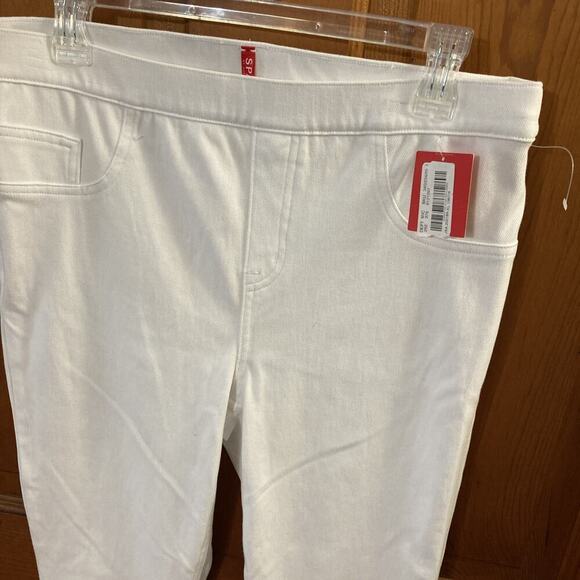 Spanx Women's White Denim Skinny Jean Leggings NWT Sz XL Slimming Sarah Blakely - Picture 2 of 8
